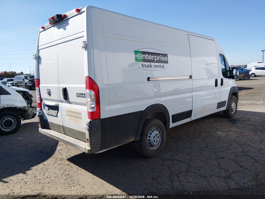 Vin: 3c6mrvjgxte193468, lot: 46942423, ram promaster 3500 cargo van tradesman high roof 159 wb ext w/pass seat 20264