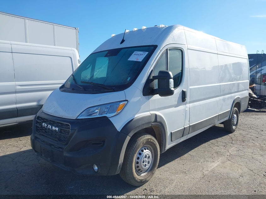 Vin: 3c6mrvjgxte193468, lot: 46942423, ram promaster 3500 cargo van tradesman high roof 159 wb ext w/pass seat 20262
