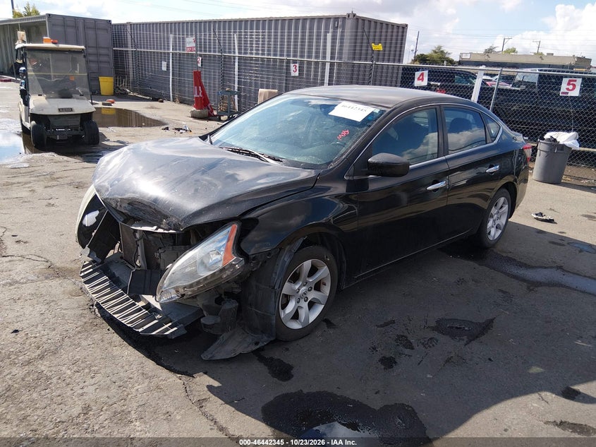 2013 Nissan Sentra Sv, Удар спереду, IAAI, VIN 3N1AB7AP7DL736271 — фото 2