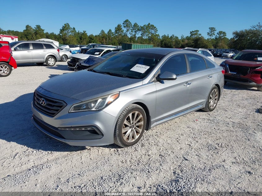 Vin: 5npe34af8gh343398, lot: 46943476, hyundai sonata sport 20162