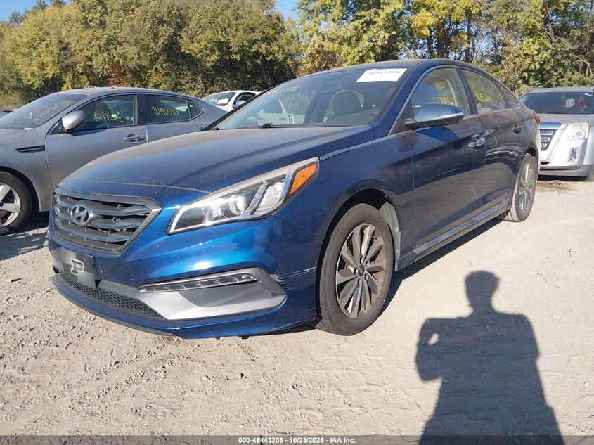 2015 Hyundai Sonata Sport, Звичайний знос, IAAI, VIN 5NPE34AF1FH096580 — фото 2