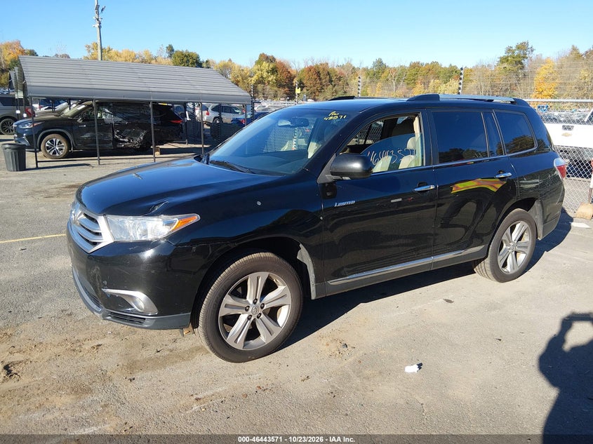 Vin: 5tddk3eh6ds200248, lot: 46943947, toyota highlander limited v6 20132