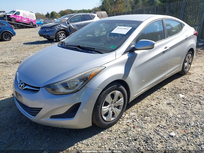 2016 Hyundai Elantra Se, Звичайний знос, IAAI, VIN 5NPDH4AE7GH743585 — фото 2