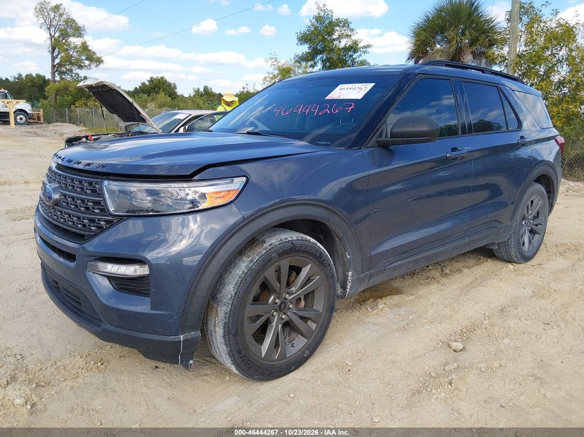 2021 Ford Explorer Xlt, Right Rear, IAAI, VIN 1FMSK7DH5MGA02542 — photo 2