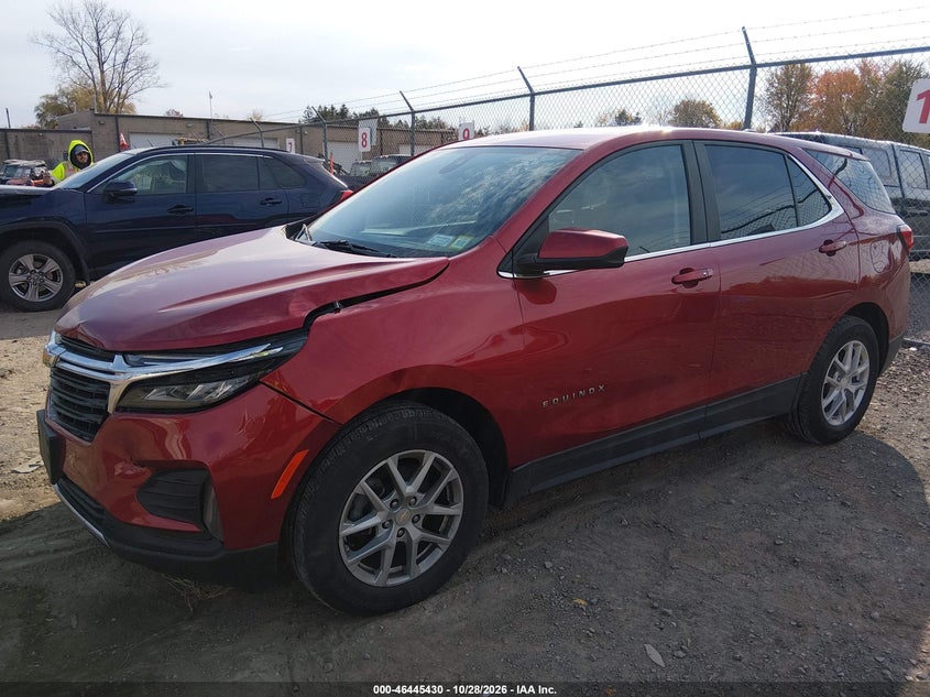 2022 Chevrolet Equinox Awd Lt, Front End, IAAI, VIN 3GNAXUEV3NL230239 — photo 2