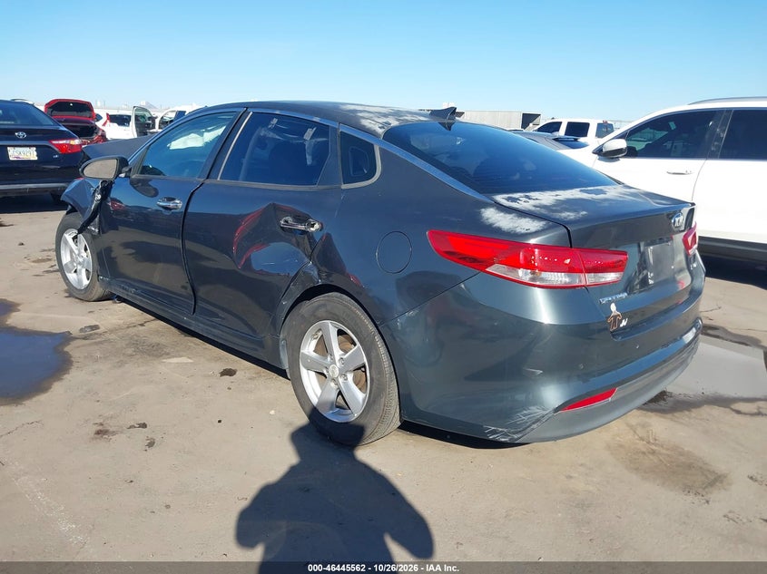 Vin: 5xxgt4l16gg087574, lot: 46945938, kia optima lx turbo 20163