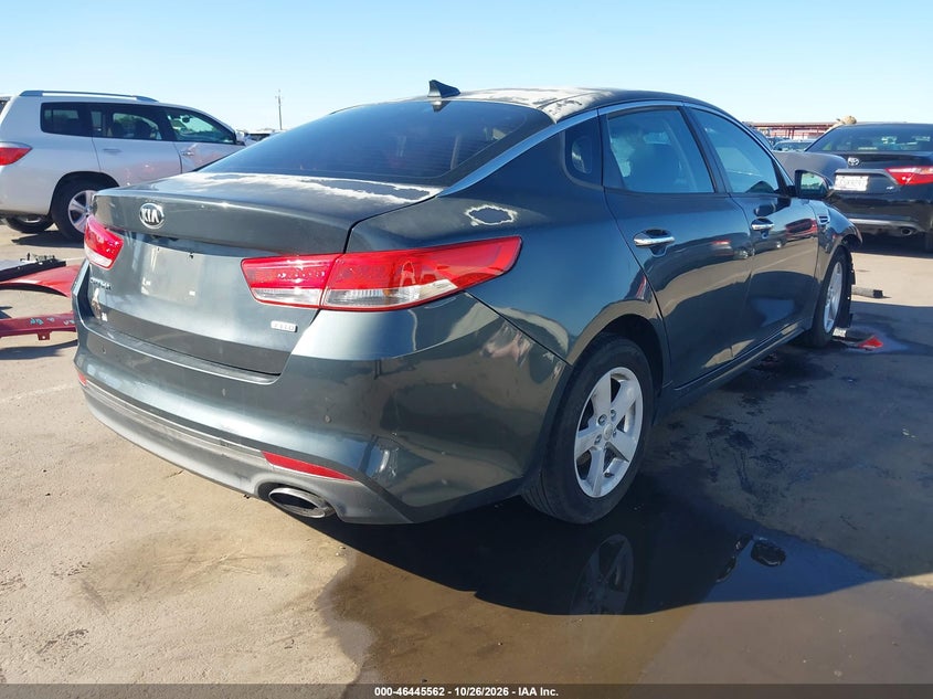 Vin: 5xxgt4l16gg087574, lot: 46945938, kia optima lx turbo 20164