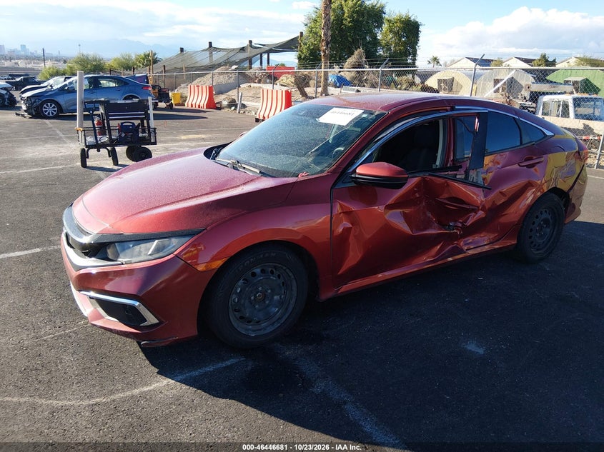 2020 Honda Civic Lx, Left Side, IAAI, VIN 2HGFC2F63LH540744 — photo 2