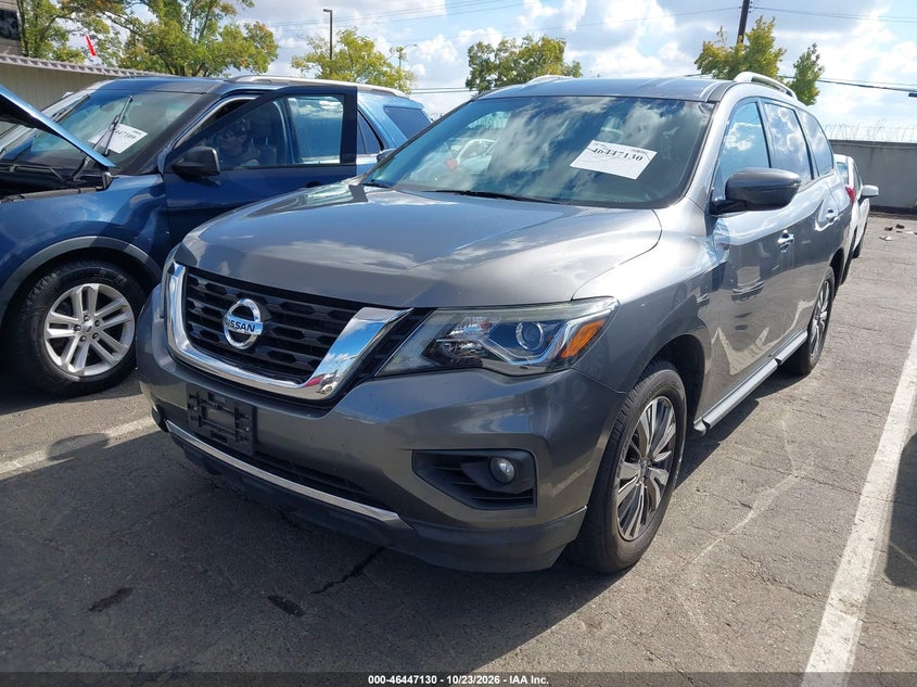 2019 Nissan Pathfinder Sv, Удар спереди, IAAI, VIN 5N1DR2MMXKC596232 — фото 2