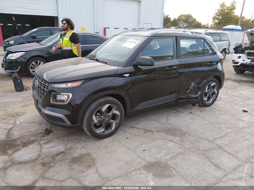 Vin: kmhrc8a33nu193729, lot: 46947876, hyundai venue sel 20222