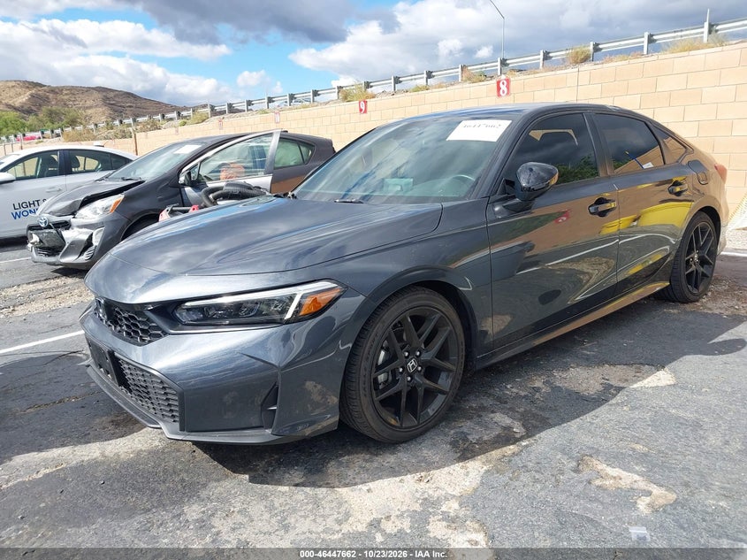 2026 Honda Civic Sport, Rear, IAAI, VIN 2HGFE2F58TH560215 — photo 2