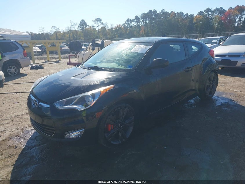 Vin: kmhtc6ad6hu324398, lot: 46948151, hyundai veloster value edition 20172