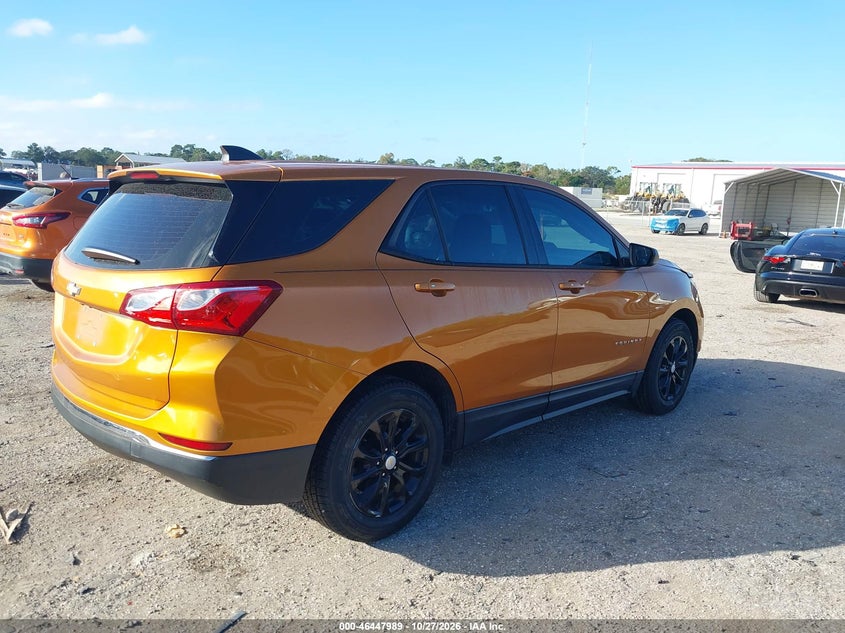 Vin: 2gnaxhev6j6196609, lot: 46948366, chevrolet equinox ls 20184