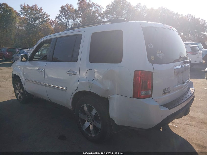 Vin: 5fnyf4h99db003109, lot: 46948450, honda pilot touring 20133