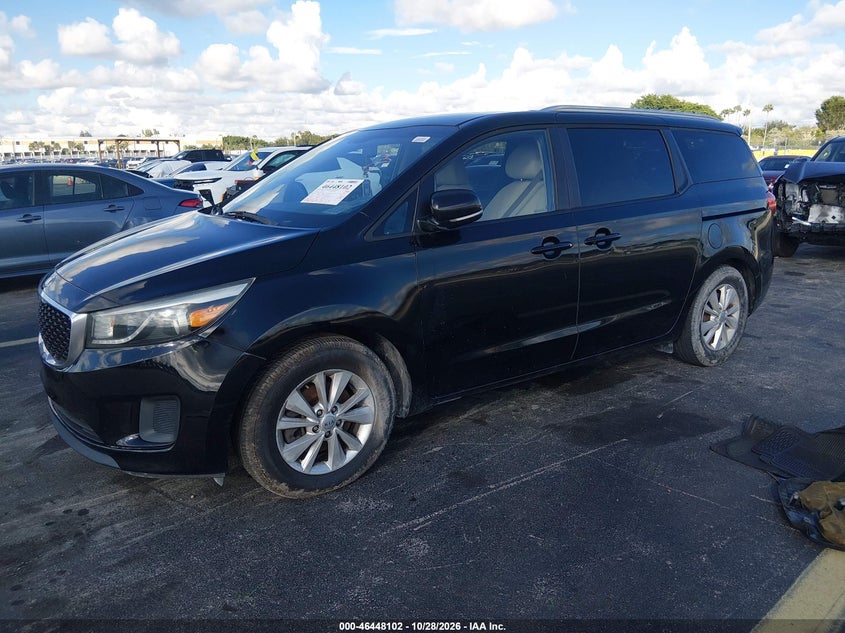 Vin: kndmb5c18g6160647, lot: 46948478, kia sedona lx 20162