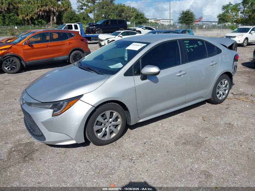 Vin: 5yfepmae1mp184766, lot: 46951246, toyota corolla le 20212