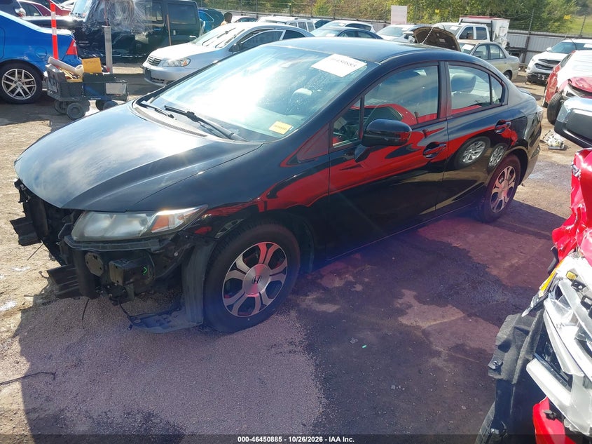 Vin: 19xfb4f34fe000516, lot: 46951261, honda civic hybrid 20152