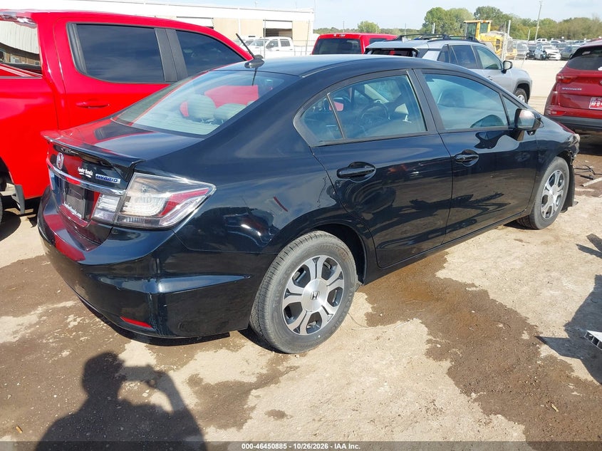 Vin: 19xfb4f34fe000516, lot: 46951261, honda civic hybrid 20154