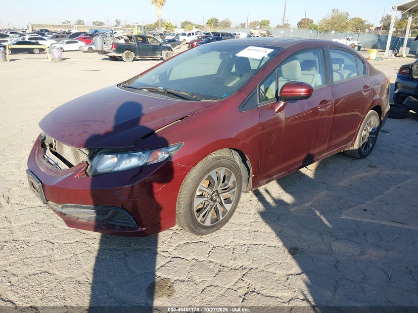 Vin: 19xfb2f87fe252163, lot: 46951554, honda civic ex 20152