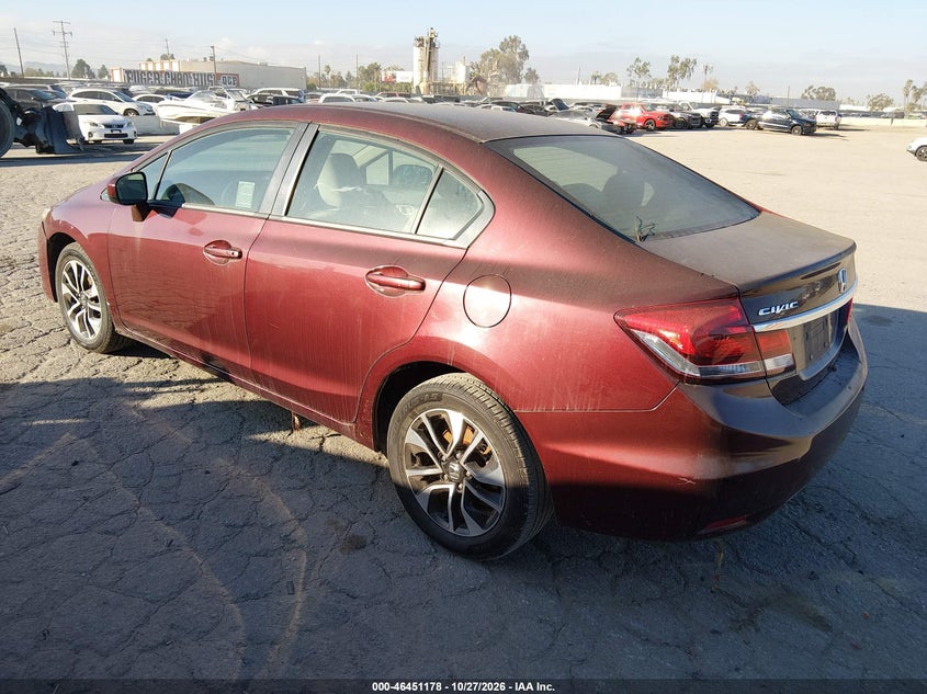 Vin: 19xfb2f87fe252163, lot: 46951554, honda civic ex 20153