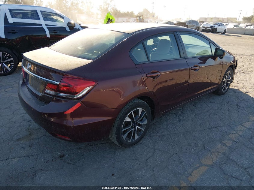 Vin: 19xfb2f87fe252163, lot: 46951554, honda civic ex 20154