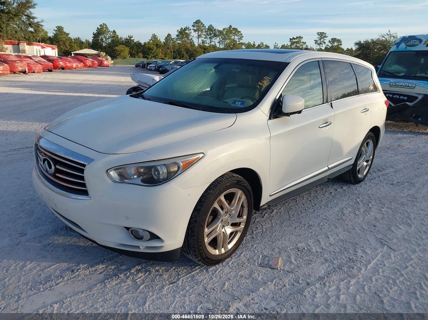 2013 Infiniti Jx35, Обычный износ, IAAI, VIN 5N1AL0MM3DC317621 — фото 2