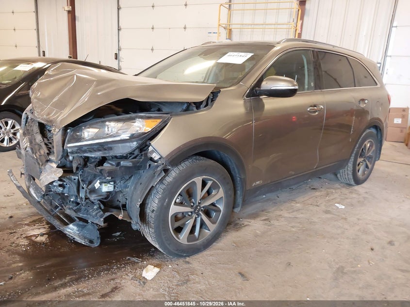 2019 Kia Sorento 3.3L Ex, Front End, IAAI, VIN 5XYPHDA55KG551997 — photo 2