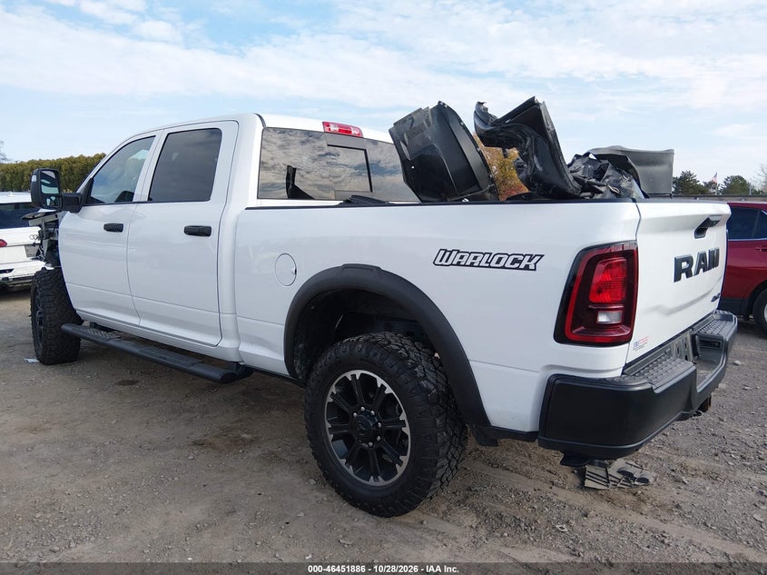 Vin: 3c6ur5cj3tg208602, lot: 46952262, ram 2500 warlock  4x4 6'4 box 20263