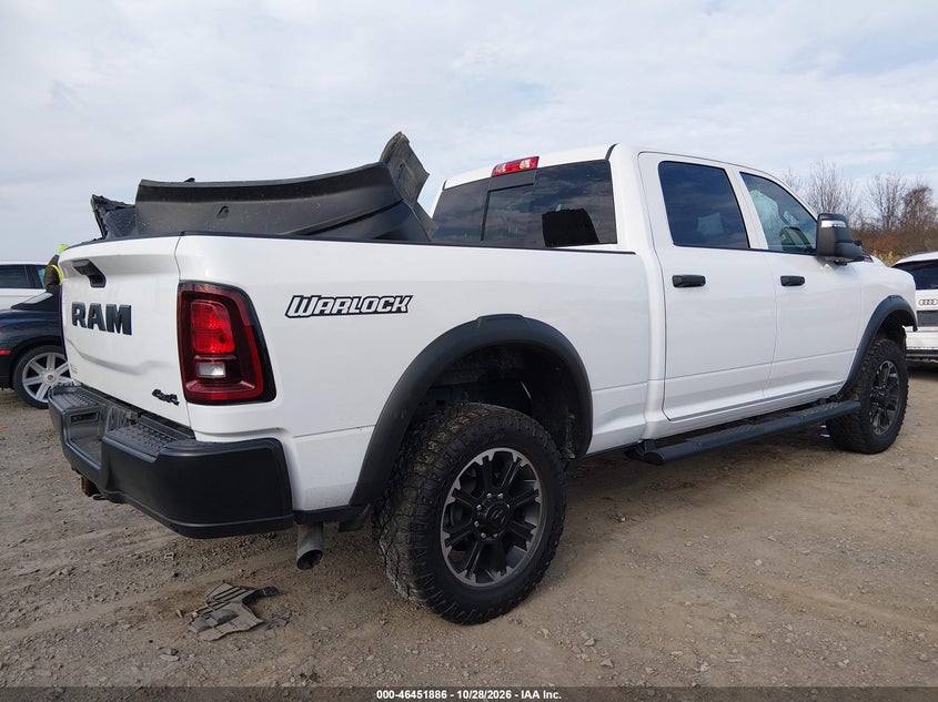 Vin: 3c6ur5cj3tg208602, lot: 46952262, ram 2500 warlock  4x4 6'4 box 20264