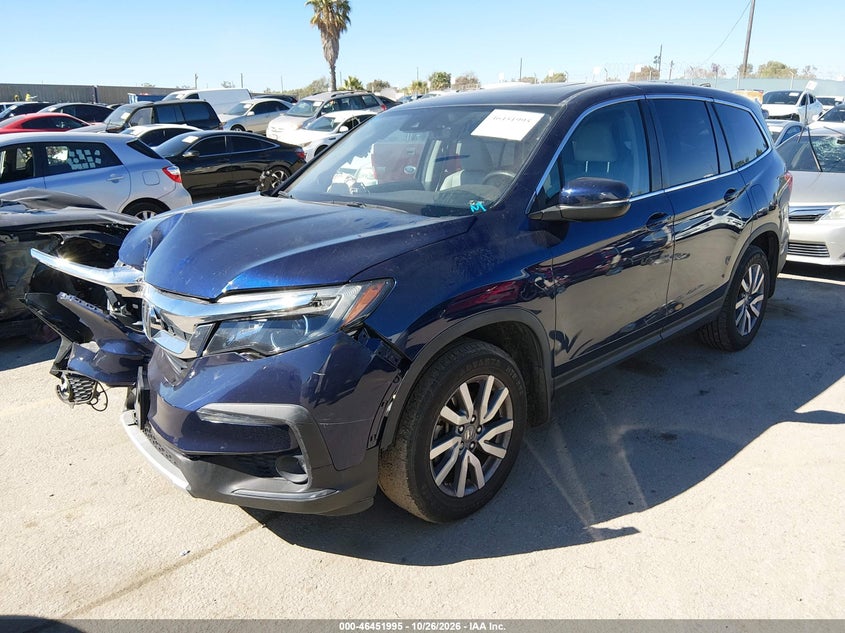 Vin: 5fnyf5h5xnb002684, lot: 46952371, honda pilot 2wd ex-l 20222