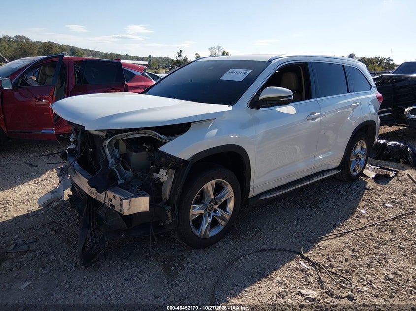 Vin: 5tdyzrfh9hs215783, lot: 46952546, toyota highlander limited 20172