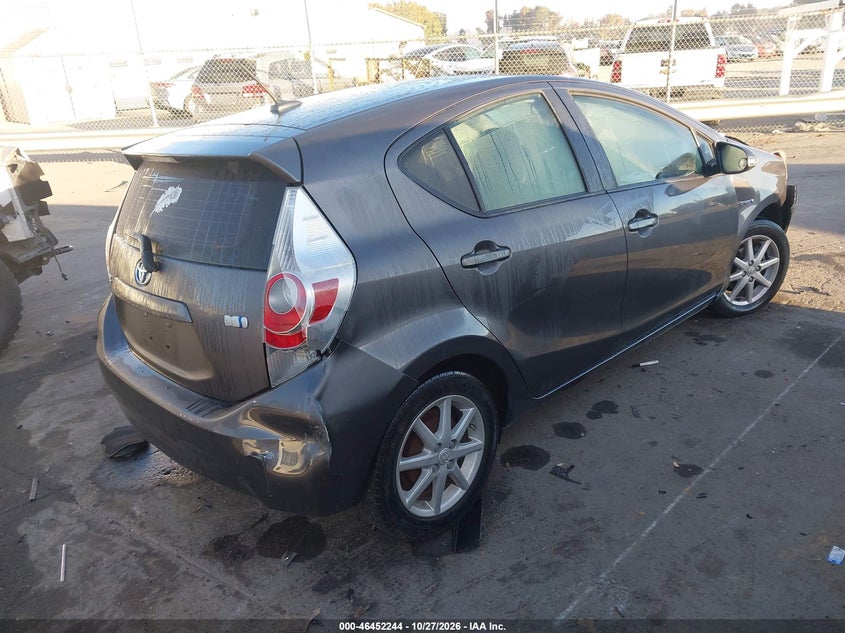 Vin: jtdkdtb32e1085740, lot: 46952620, toyota prius c three 20144