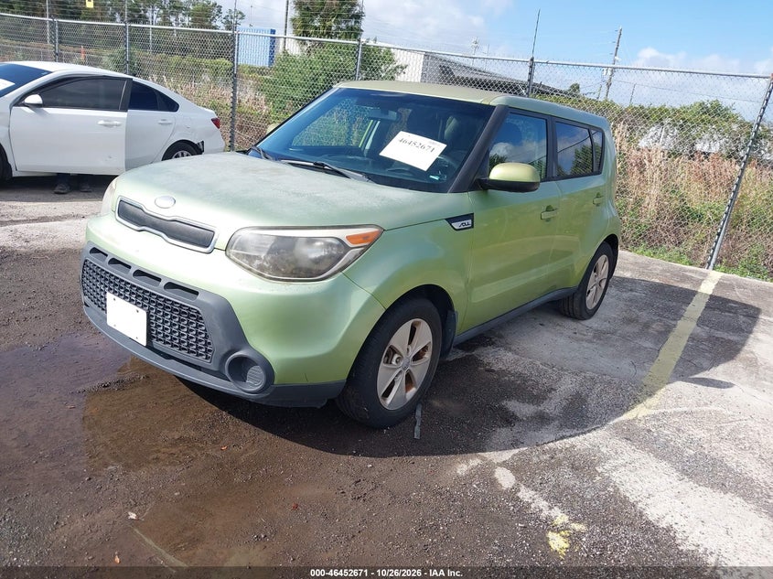 Vin: kndjn2a22f7762943, lot: 46953047, kia soul 20152