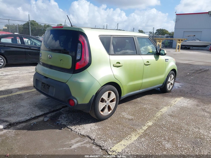 Vin: kndjn2a22f7762943, lot: 46953047, kia soul 20154
