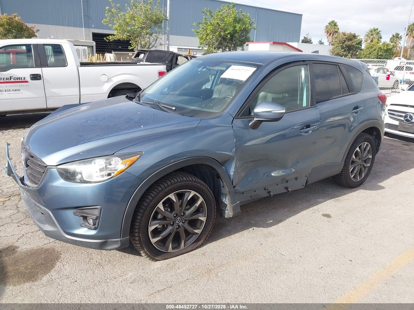 Vin: jm3ke4dy4g0763397, lot: 46953103, mazda cx-5 grand touring 20162