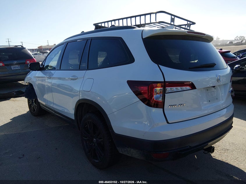 Vin: 5fnyf6h72mb067647, lot: 46953528, honda pilot awd black edition 20213
