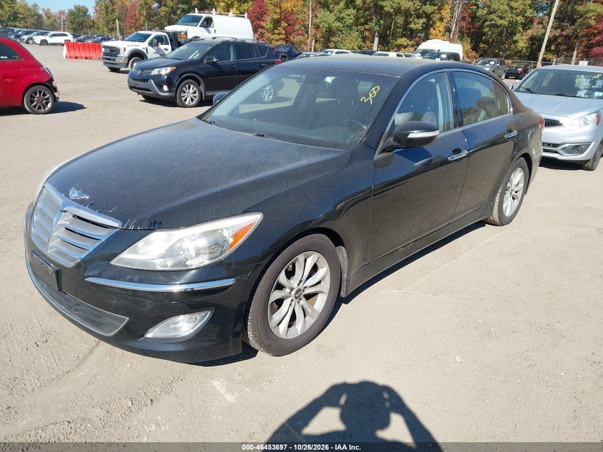Vin: kmhgc4dd1du209641, lot: 46954073, hyundai genesis 3.8 20132