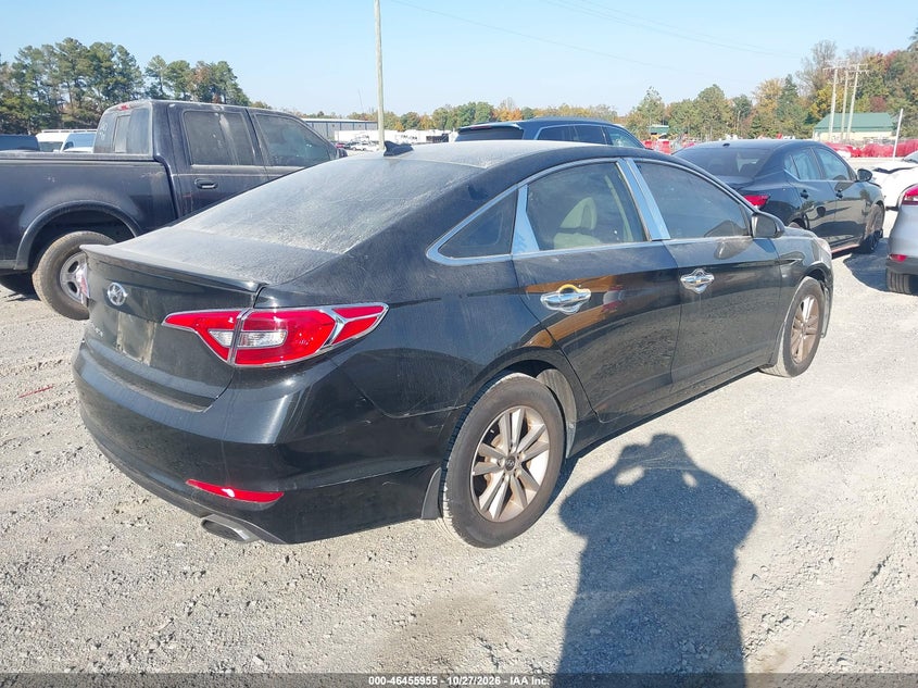Vin: 5npe24af1gh292409, lot: 46956331, hyundai sonata se 20164