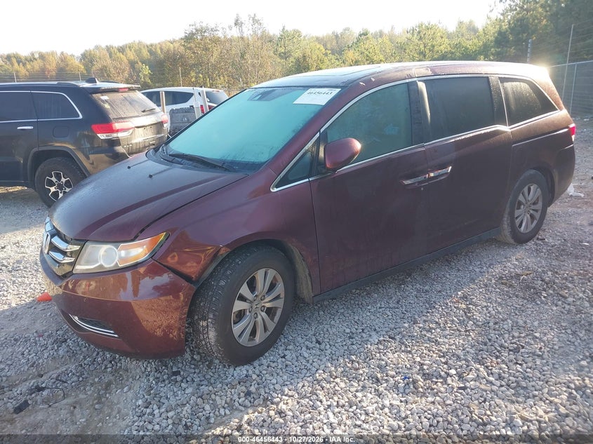 Vin: 5fnrl5h60gb123636, lot: 46956819, honda odyssey ex-l 20162