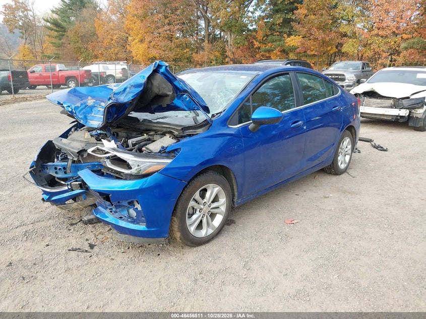 Vin: 1g1be5sm2k7137807, lot: 46956887, chevrolet cruze lt 20192