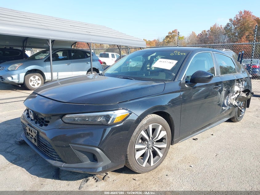 2023 Honda Civic Ex-L/Ex-L W/O Bsi, Left Rear, IAAI, VIN 19XFL1H73PE015506 — photo 2