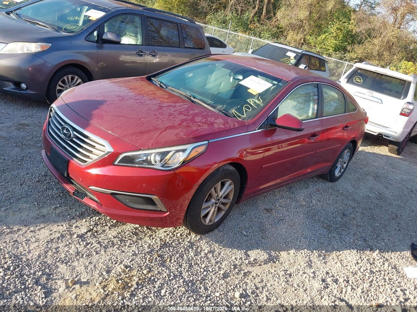 Vin: 5npe24af7gh300044, lot: 46959015, hyundai sonata se 20162