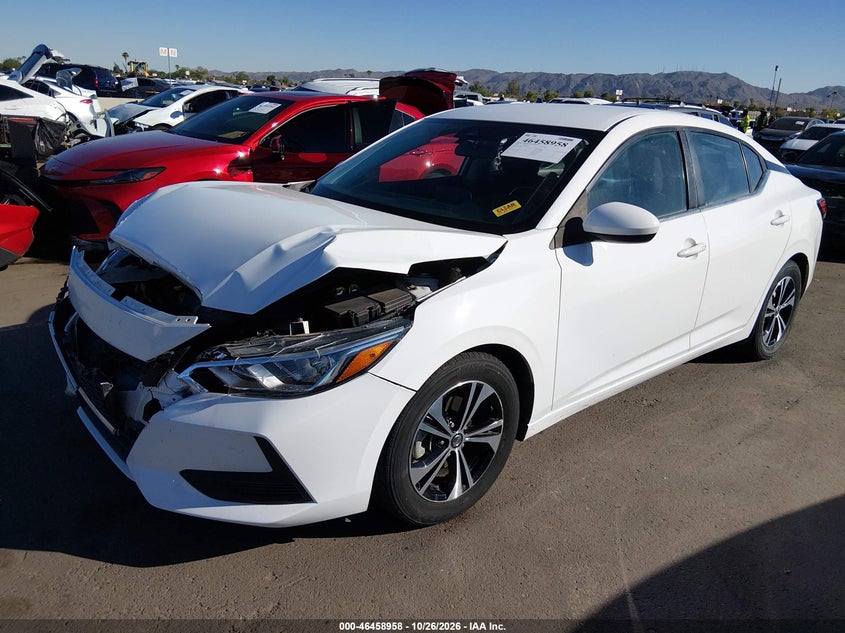 Vin: 3n1ab8cv7ny298535, lot: 46959334, nissan sentra sv xtronic cvt 20222