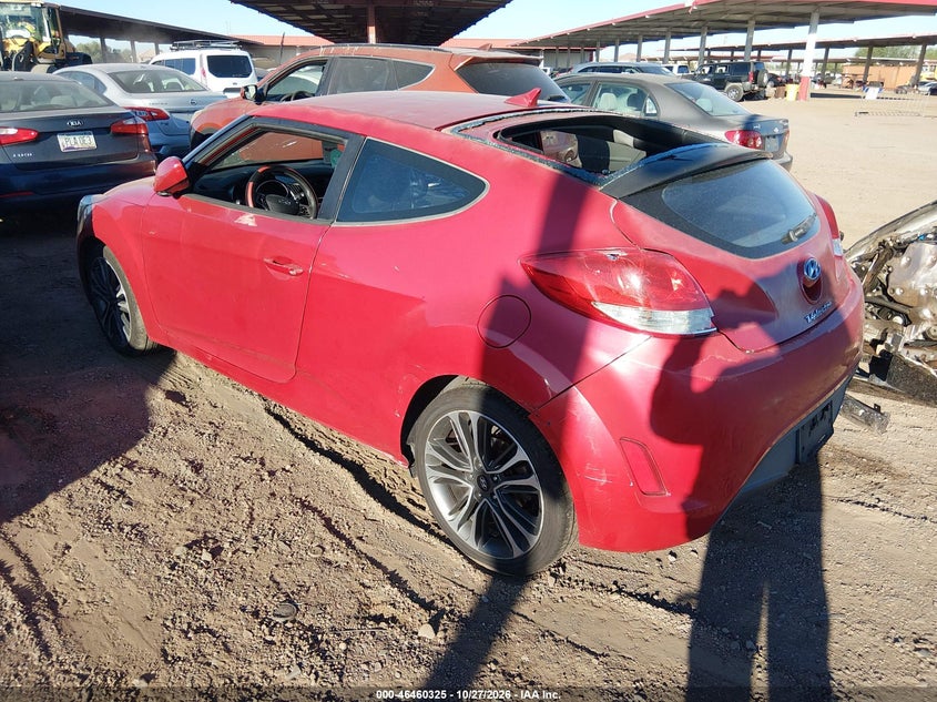 Vin: kmhtc6ad8du166446, lot: 46960701, hyundai veloster base w/gray 20133