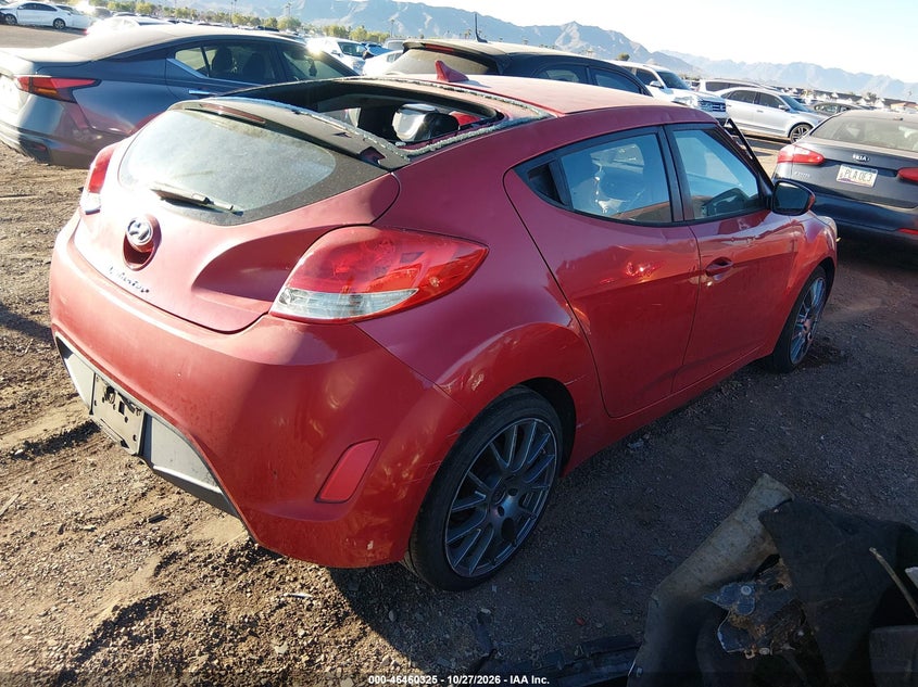 Vin: kmhtc6ad8du166446, lot: 46960701, hyundai veloster base w/gray 20134
