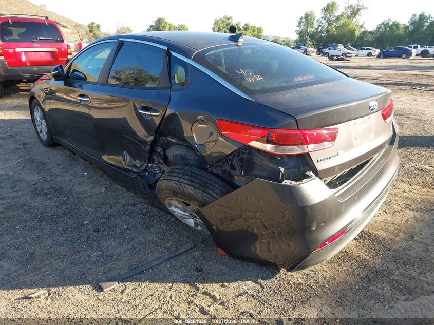Vin: knagt4l33j5211682, lot: 46962014, kia optima lx 20183