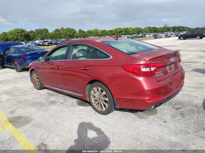 Vin: 5npe34af4gh424642, lot: 46963710, hyundai sonata sport 20163