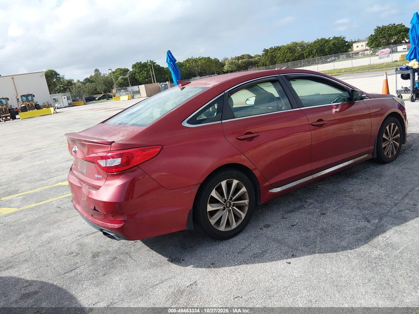 Vin: 5npe34af4gh424642, lot: 46963710, hyundai sonata sport 20164