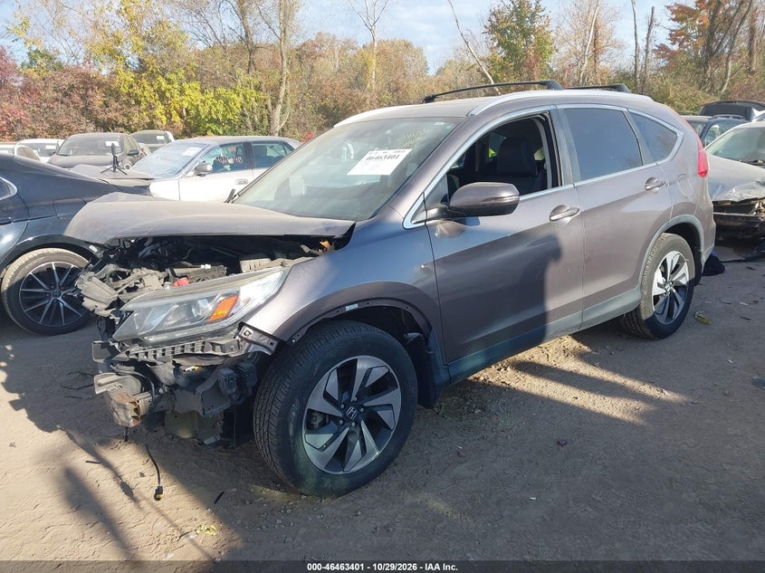 Vin: 5j6rm4h9xfl010848, lot: 46963777, honda cr-v touring 20152