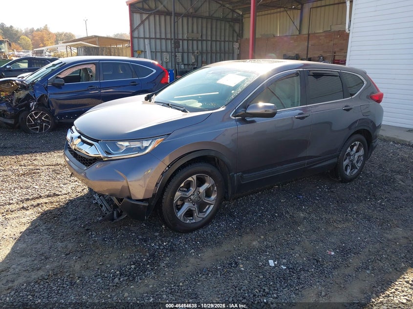 2017 Honda Cr-V Ex-L/Ex-L Navi, Удар спереди, IAAI, VIN 7FARW1H89HE020674 — фото 2